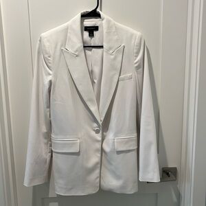 Lightly padded white blazer